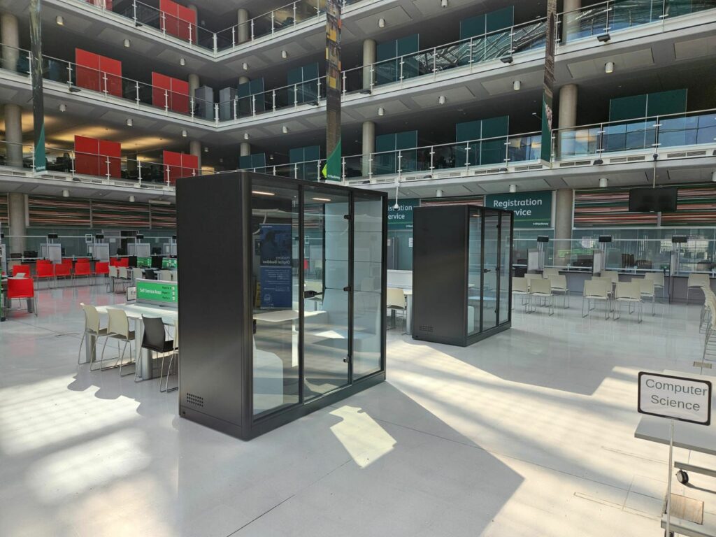 Hackney Council Atrium meeting booths